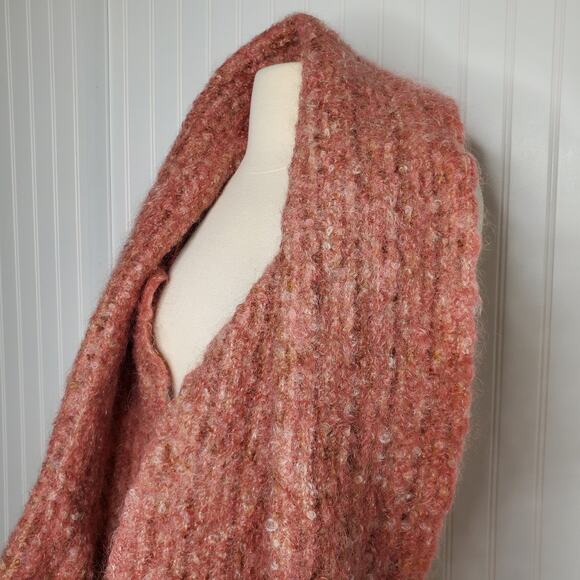 Thornhill Hand Weavers Pink Wool Scarf Fringe Soft Handmade 70s England Soft - Picture 4 of 10